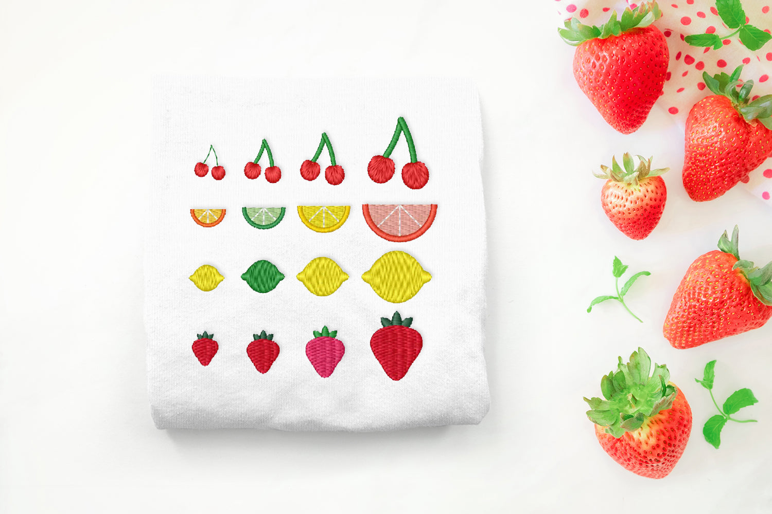 Cute Fruit Micro Embroidery File Set – Designed by Geeks