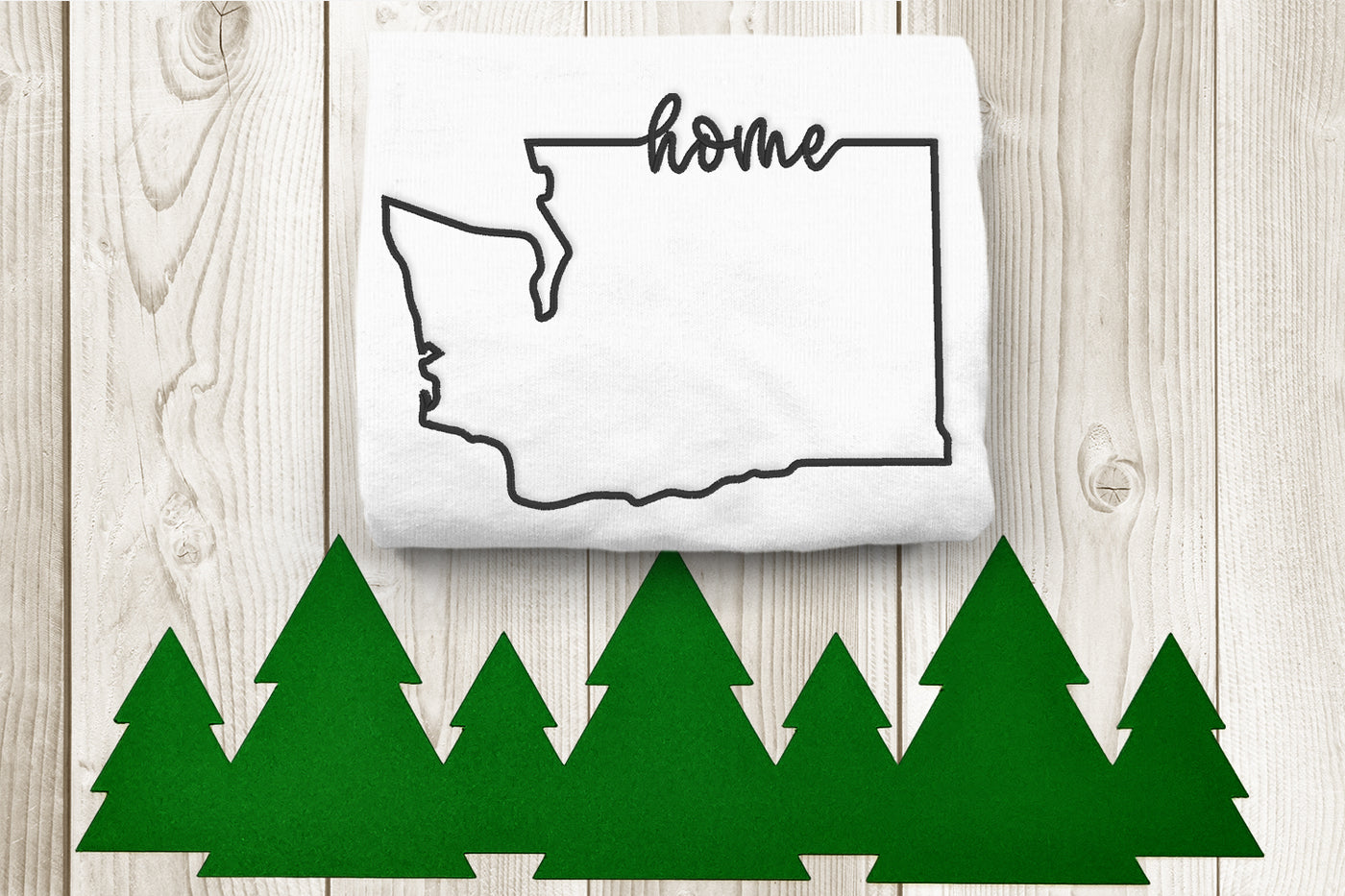 Washington Home State Outline Embroidery