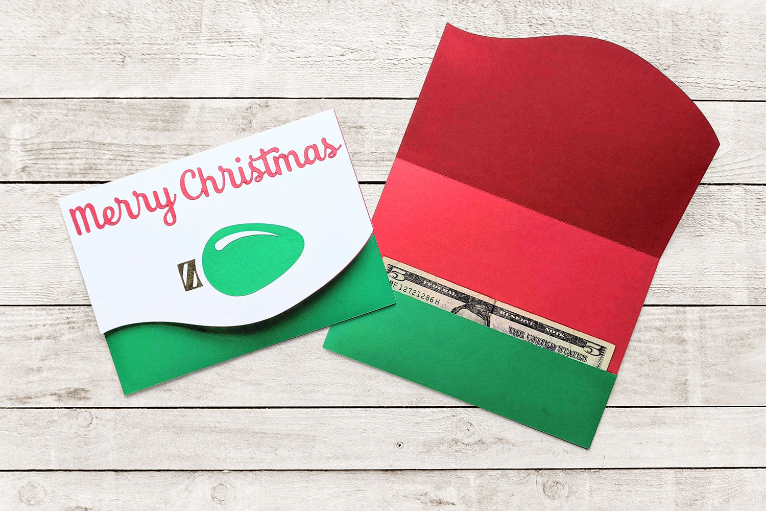 Christmas Money Holder Card SVG File – Designed by Geeks