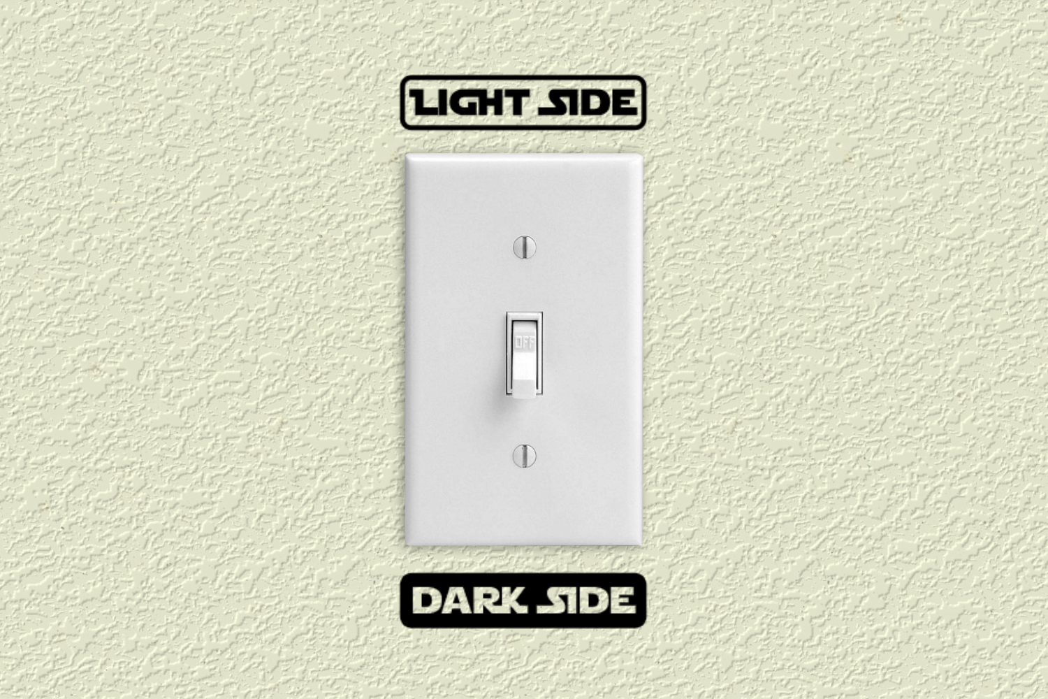 Light Dark Side Light Switch Cover SVG File Cutting Template Designed