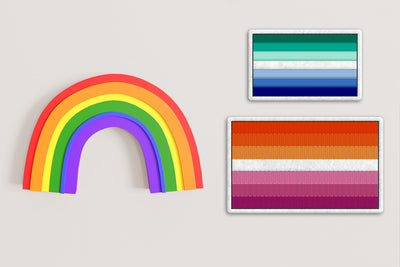 7 Color Striped Pride Flag ITH Feltie Applique Embroidery File