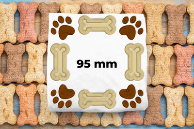 Dog Bone and Paw Frame Applique Embroidery