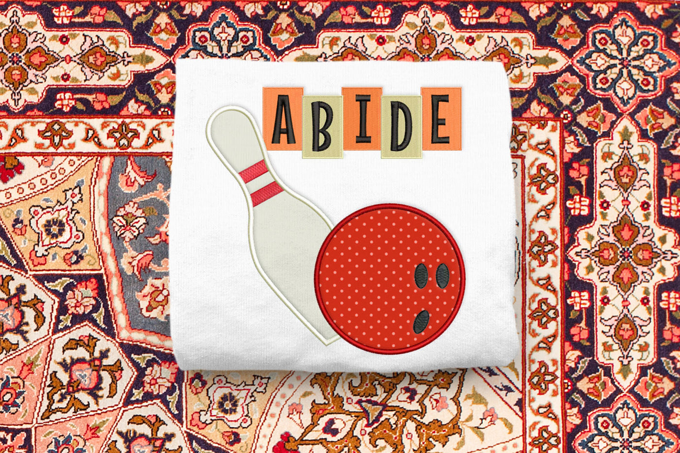 Abide Bowling Applique Embroidery File