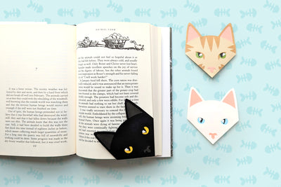 Realistic Cat Face Papercut Corner Bookmark SVG File