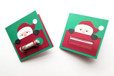 Christmas Santa Claus Money Roll Holder Card SVG File