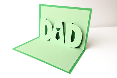 Dad with Tie Kirigami Word Pop Up Card SVG