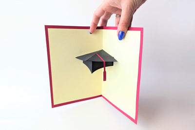 Graduation Cap Pop Up Card SVG and PDF Design