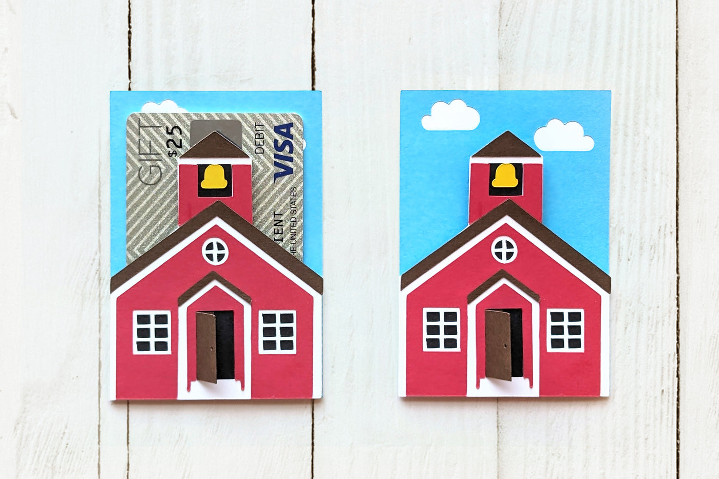 Schoolhouse Gift Card Holder SVG