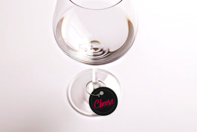 Toast Words ITH Wine Glass Marker Charms Applique Embroidery