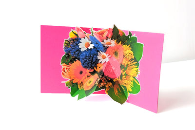 Mixed Flower Bouquet Pop Up Card Print and Cut SVG