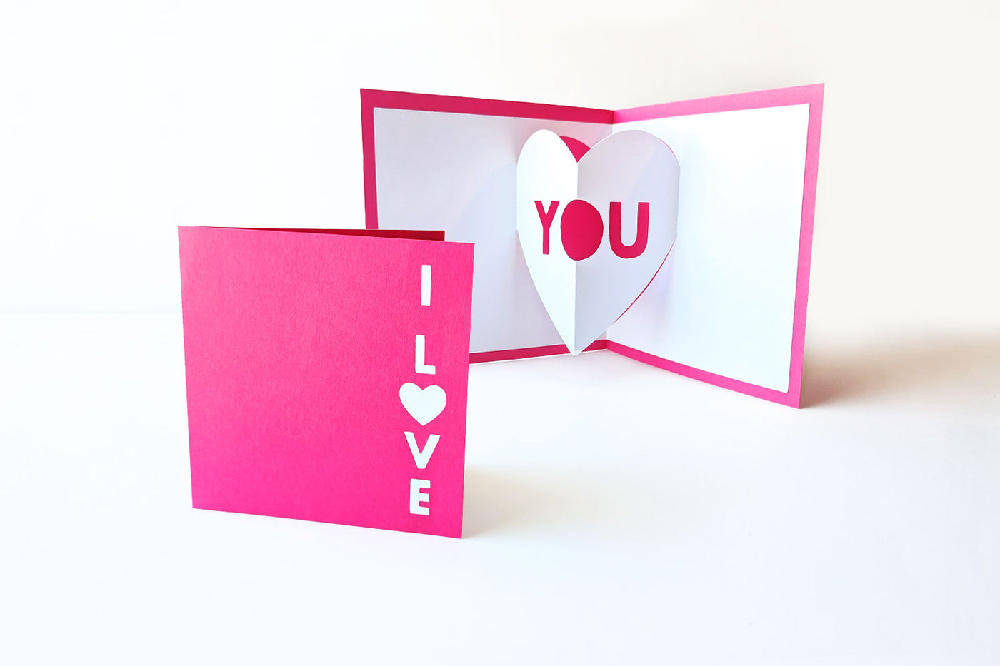I Love You Heart Pop Up Card SVG File