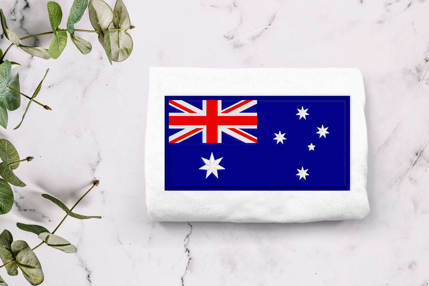 Australian Flag Applique Embroidery File