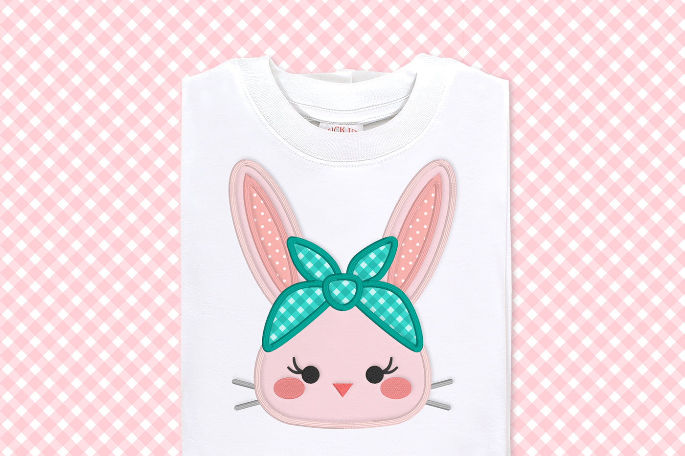 Bunny with Bandanna Applique Embroidery