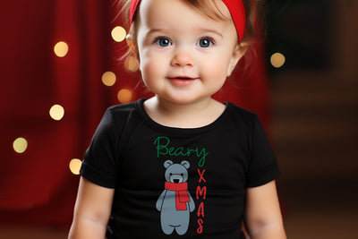 Beary Christmas Bear with Scarf SVG File