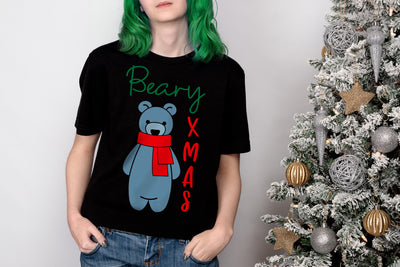 Beary Christmas Bear with Scarf SVG File