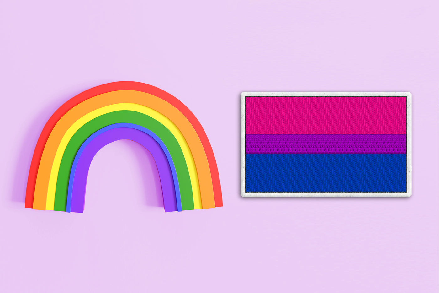 Bisexual Pride Flag ITH Feltie Applique Embroidery File