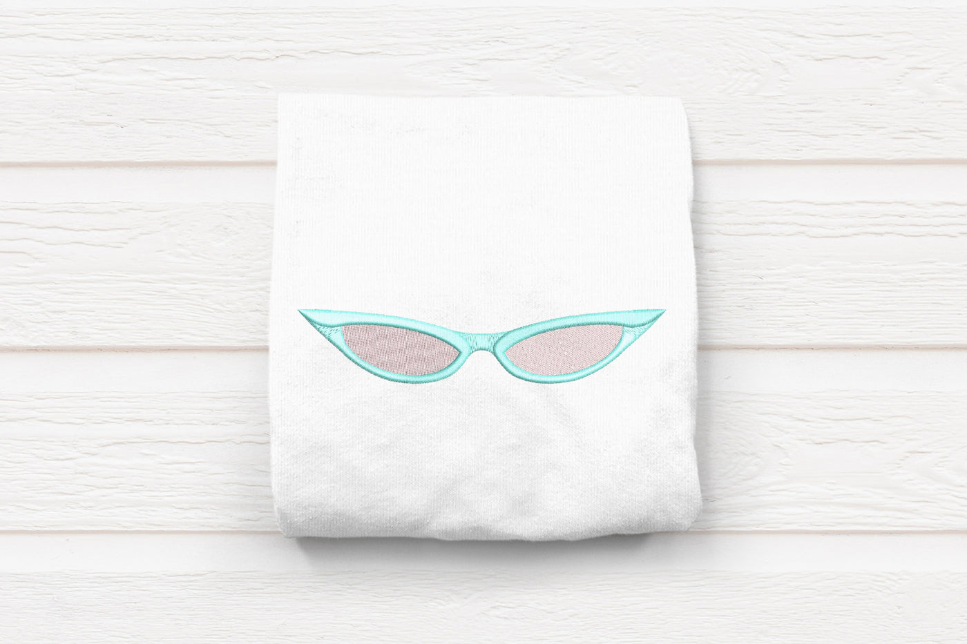 Vintage Cat Eye Glasses Embroidery