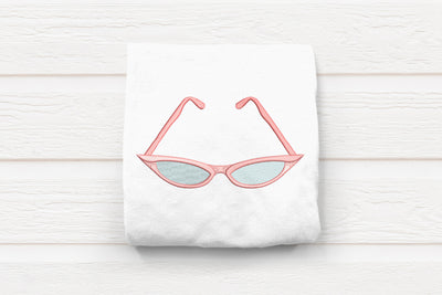 Vintage Cat Eye Glasses Embroidery