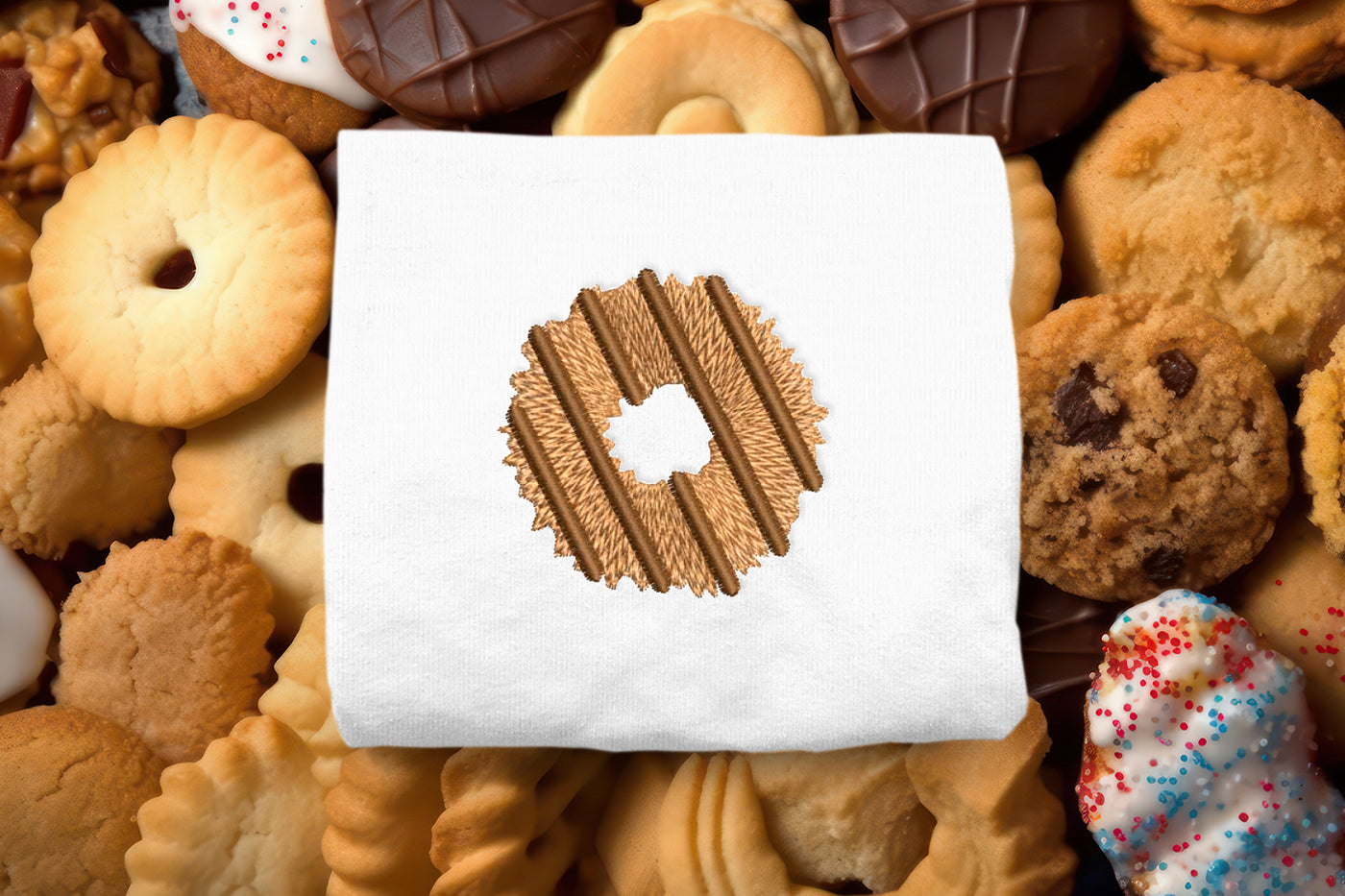 Coconut Caramel Fudge Cookie Mini Embroidery File