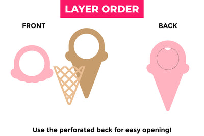 Ice Cream Treats Candy Dome Holder SVG File Trio