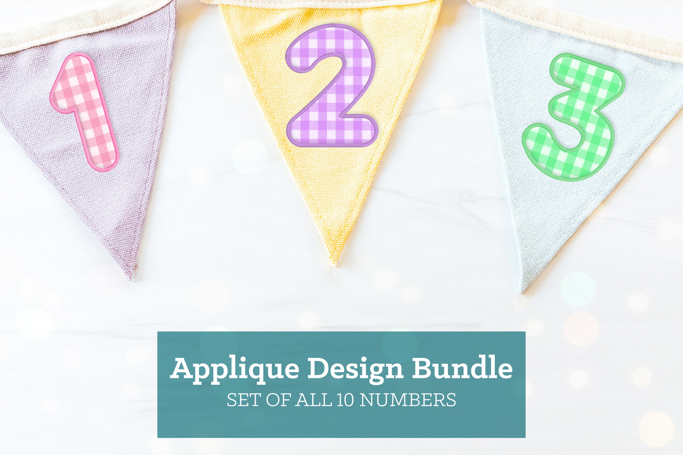 Cute Round Numbers Applique Embroidery File Bundle