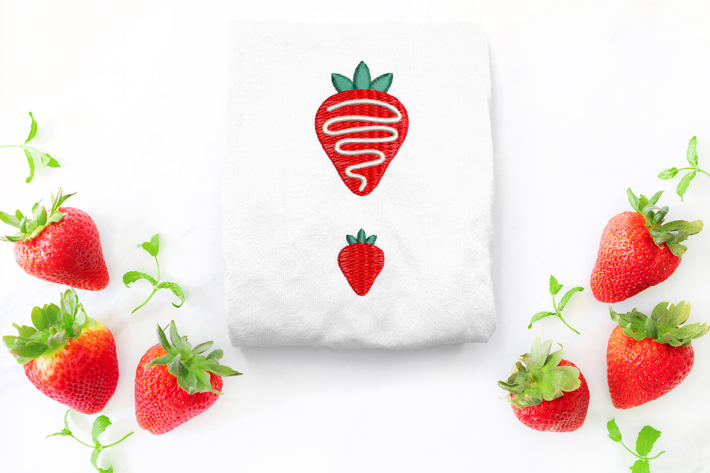 Dessert Strawberry Mini Embroidery