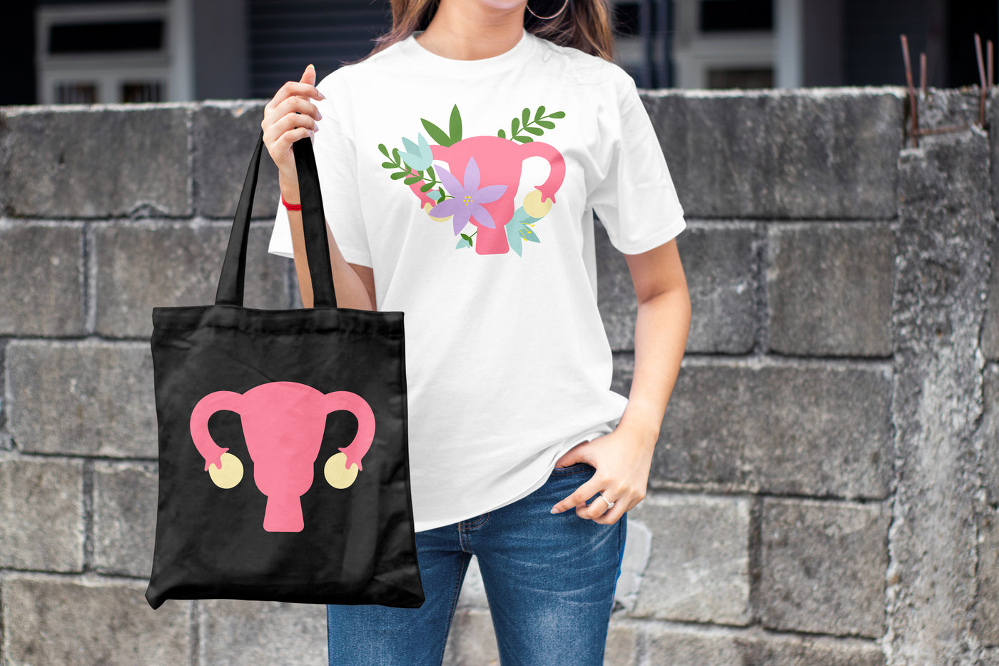 Uterus with Flowers SVG