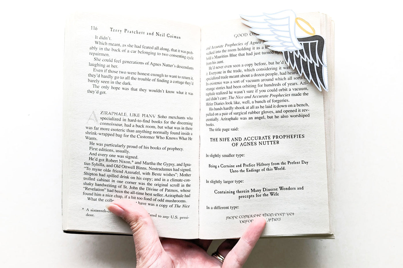 FREE PDF - Angel and Demon Wings Papercut Corner Bookmark