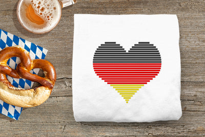 6 Color Striped Heart Embroidery