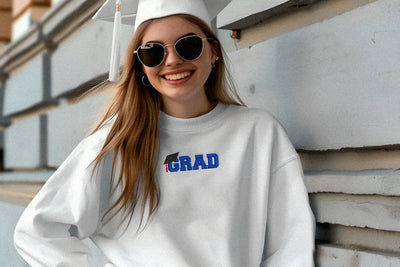 Grad with Cap Applique Embroidery