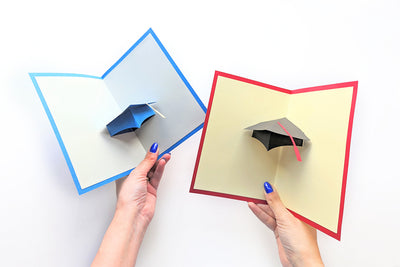 Graduation Cap Pop Up Card SVG and PDF Design