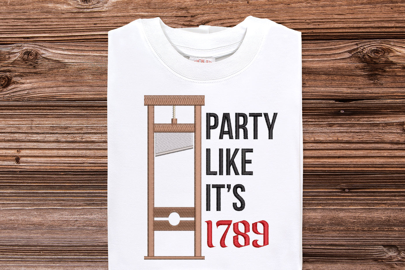 Guillotine Party Like It's 1789 Embroidery File