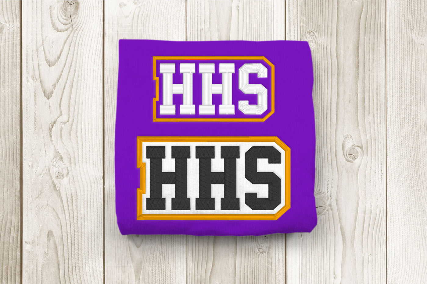 HHS High School Initials Embroidery File