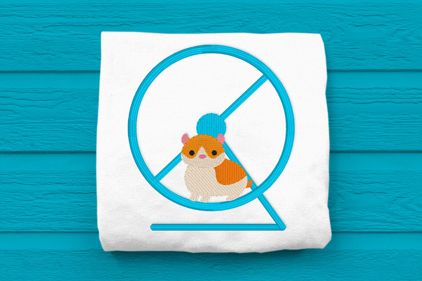Hamster on Wheel Embroidery File