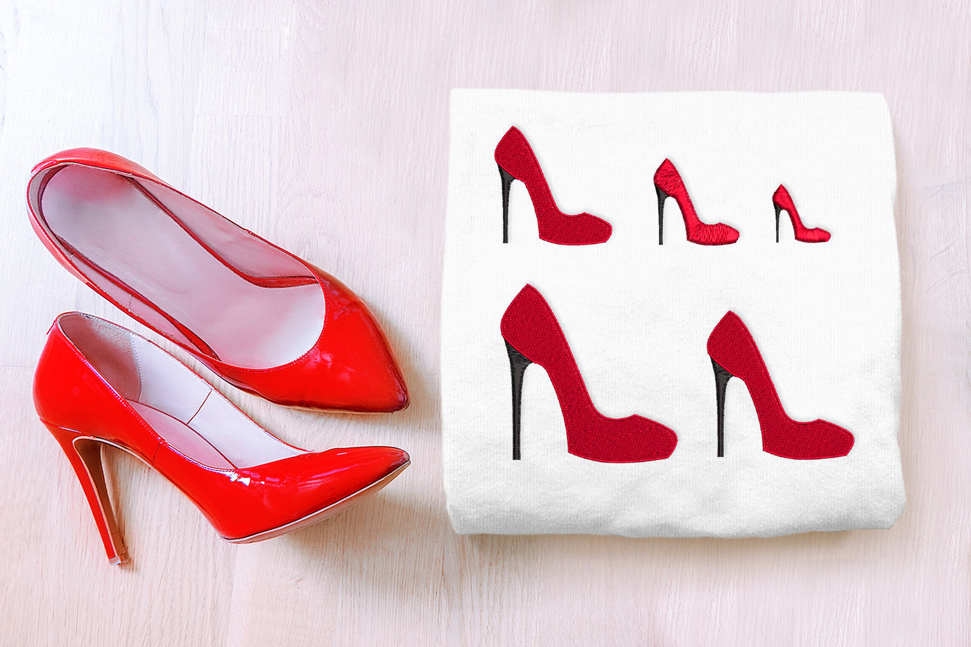 High Heel Pump Mini Embroidery File