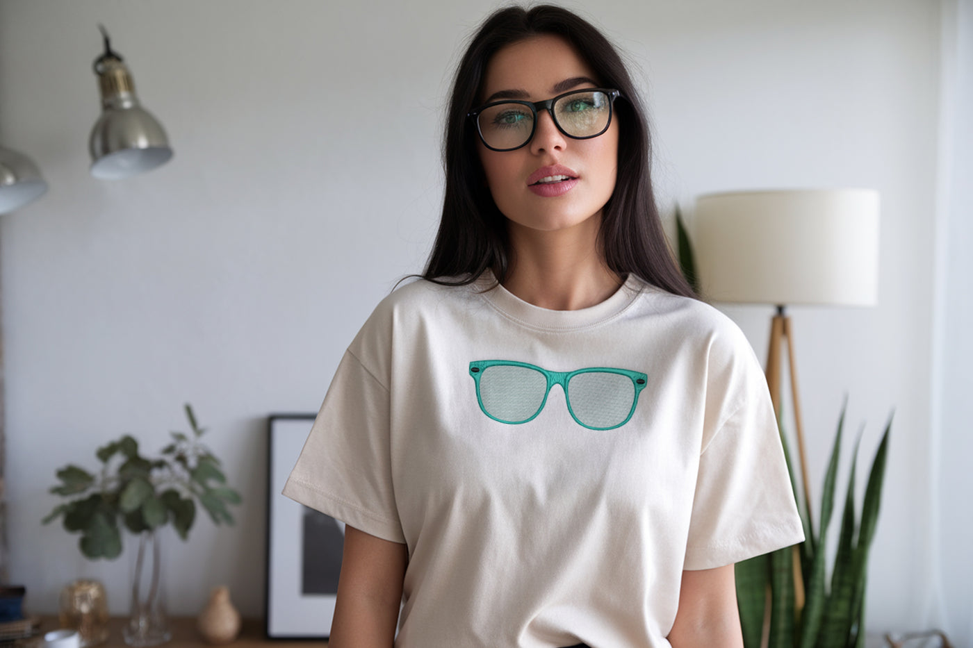 Hipster Glasses Embroidery