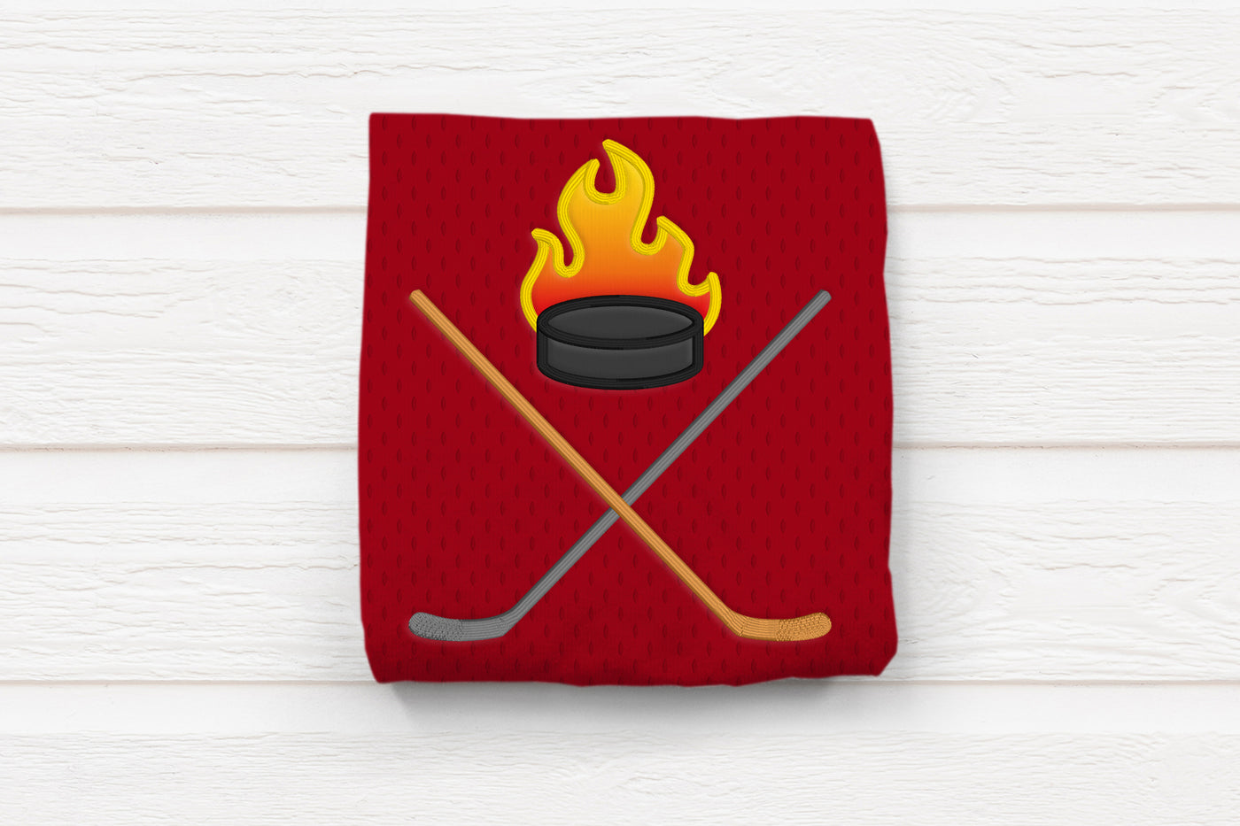 Hockey Crest Applique Embroidery File