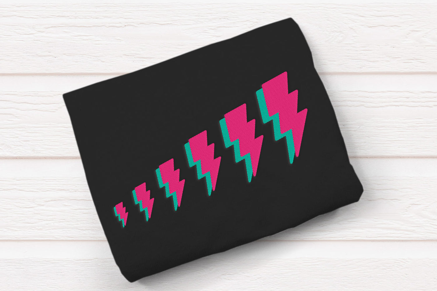 Lightning Bolt with Shadow Mini Embroidery File