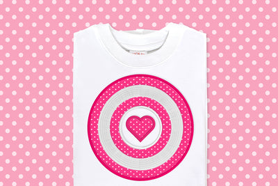 Love Target Applique Embroidery