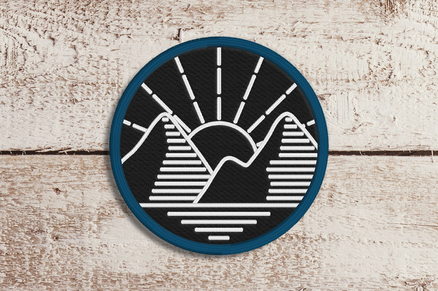 Mountain Line Art ITH Patch or Mini Applique Embroidery