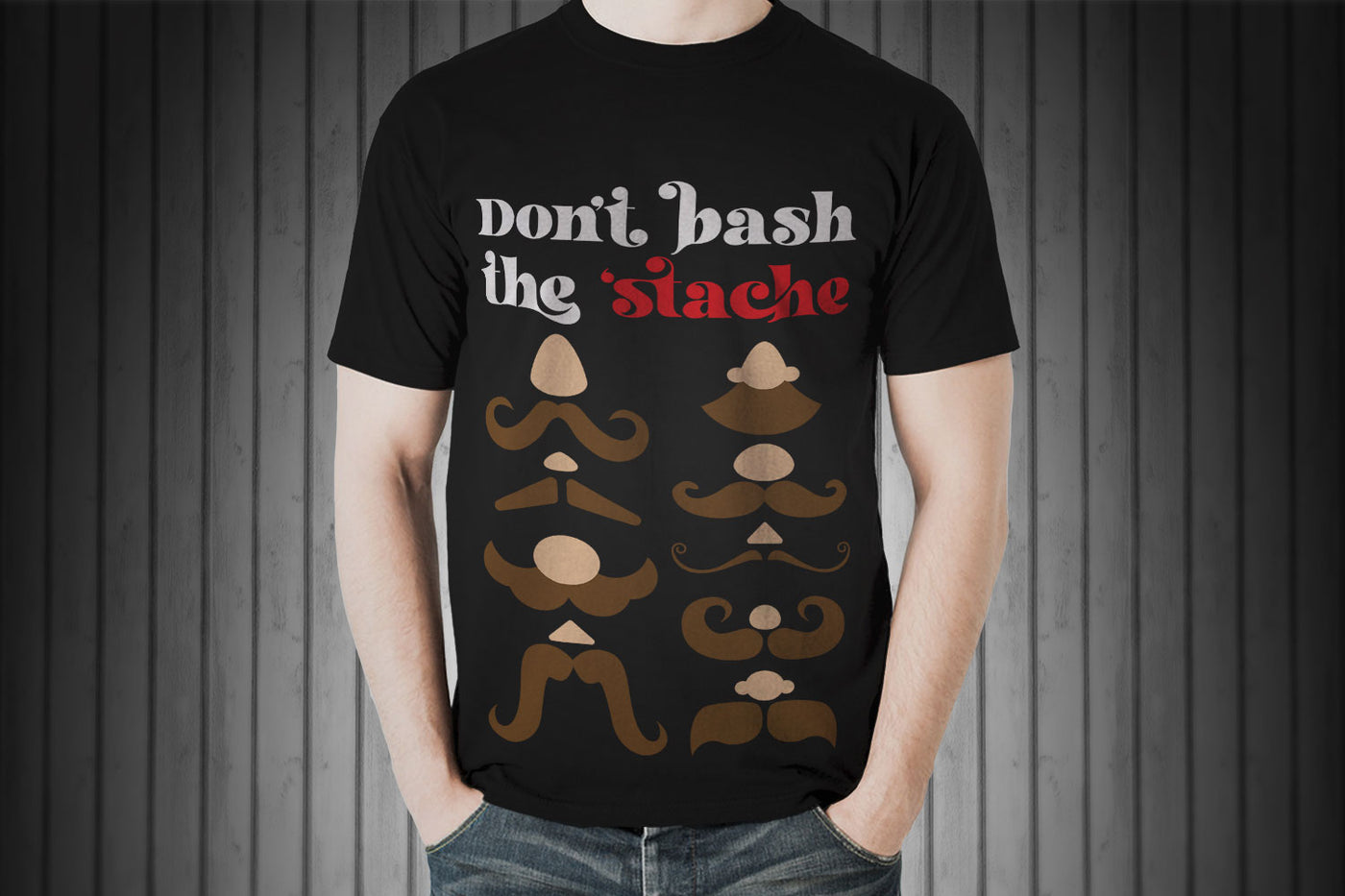 Don't Bash the 'Stache Mustache SVG File