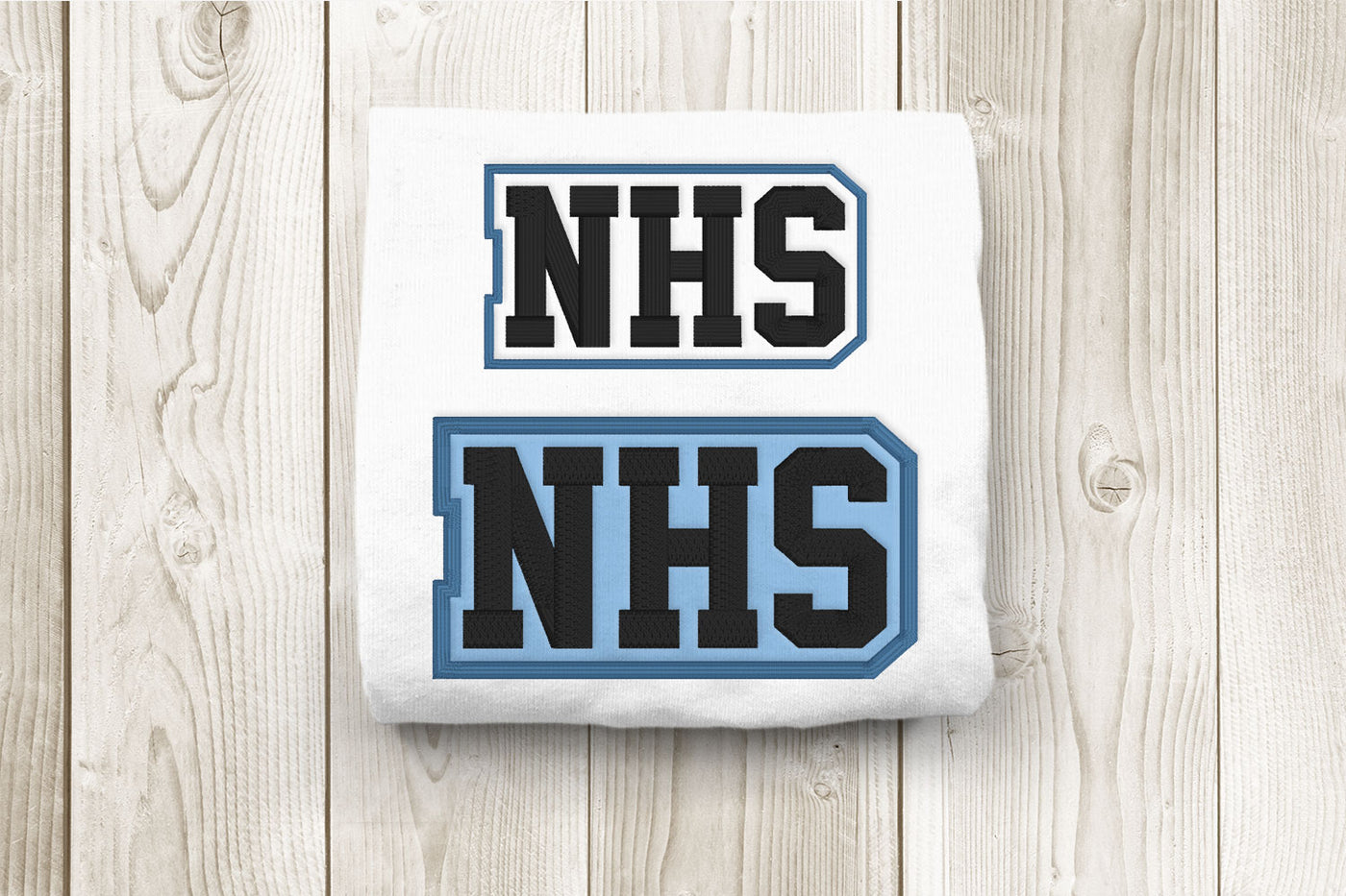 NHS High School Initials Embroidery