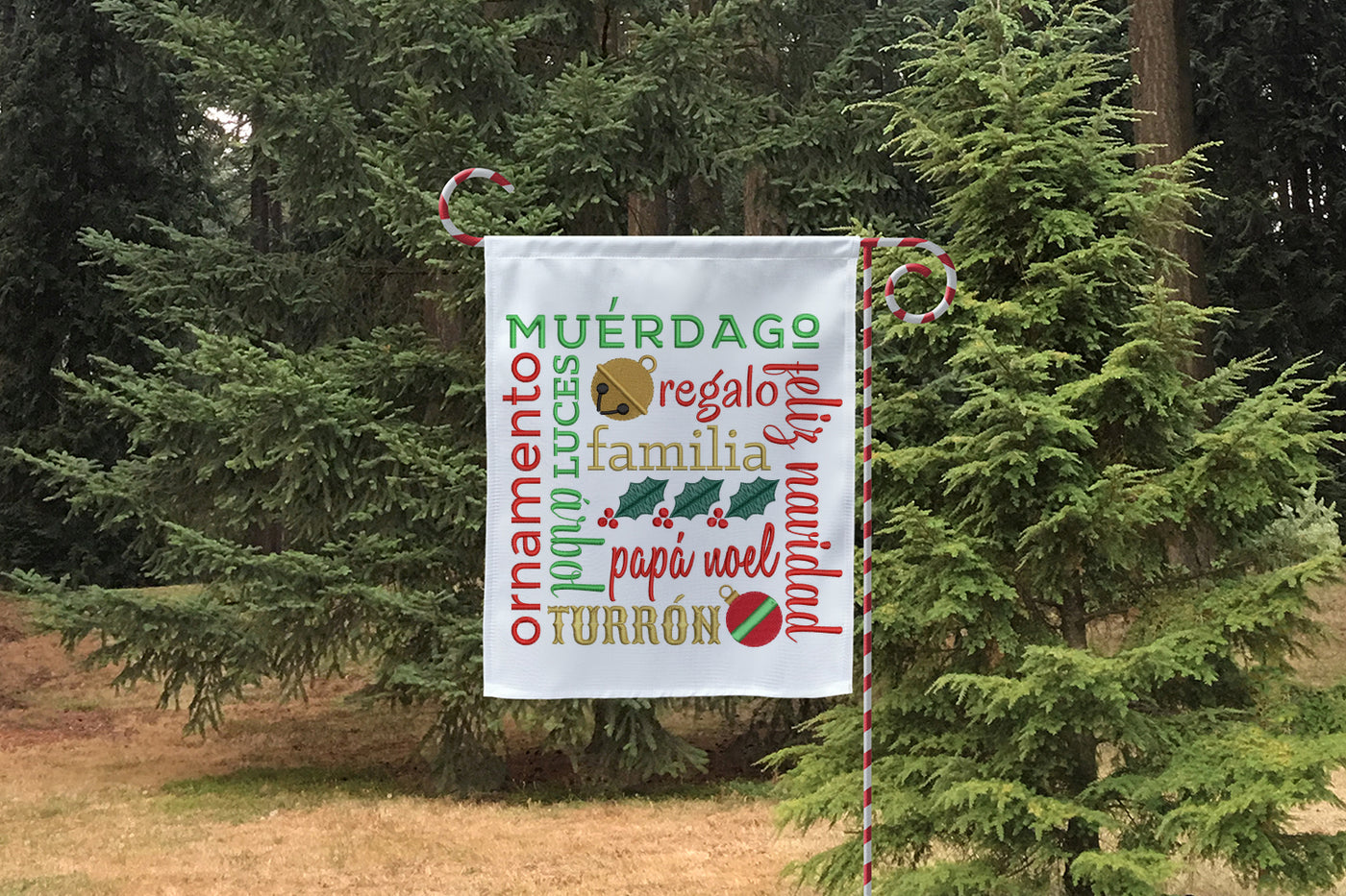 Navidad Cuadrado Christmas Subway Art Embroidery