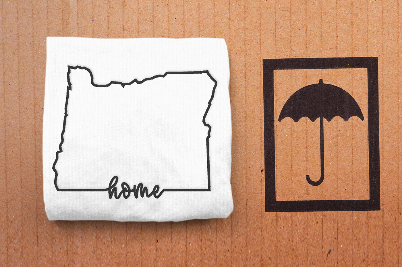 Oregon Home State Outline Embroidery