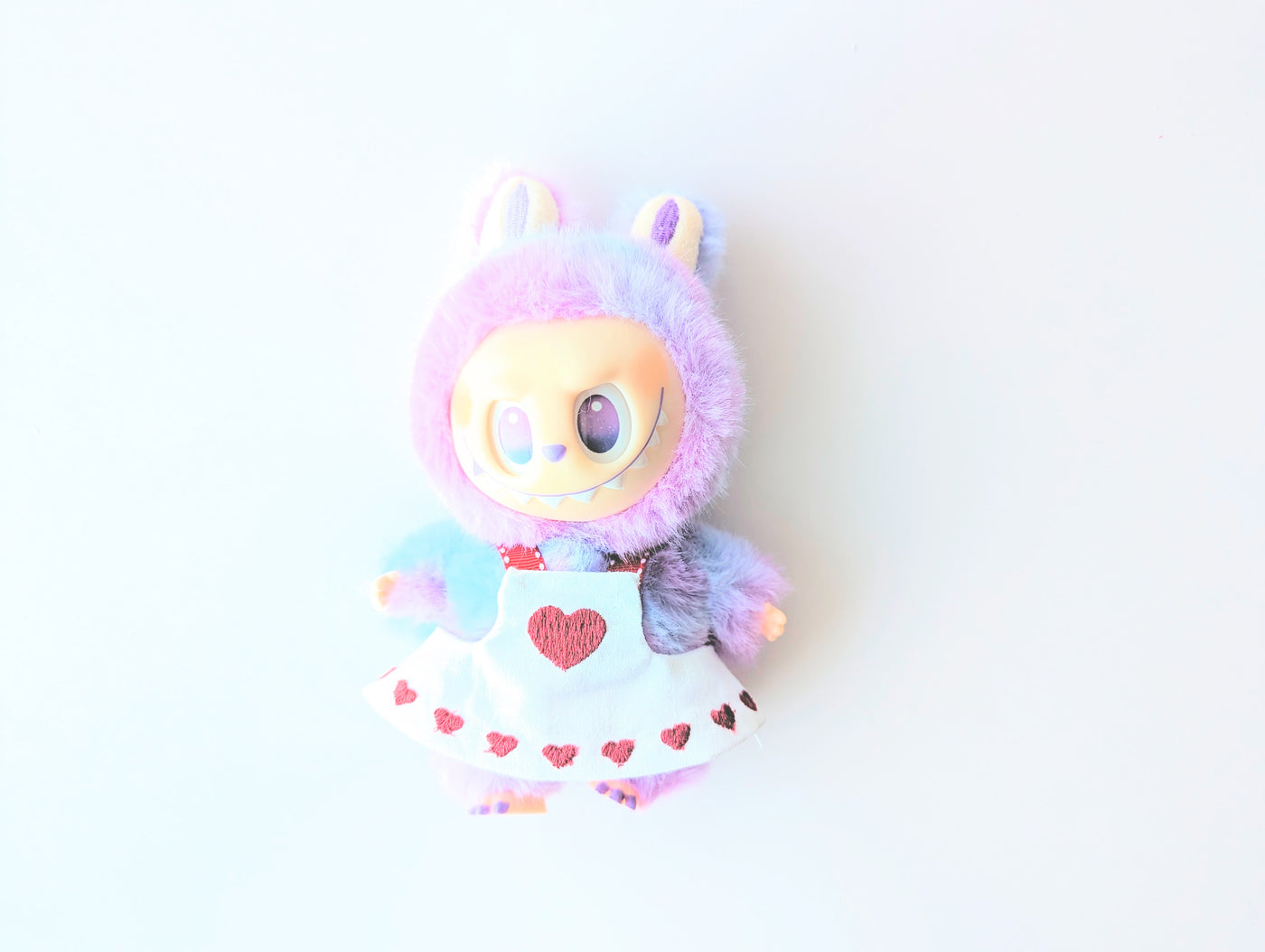 Bib Dress with Hearts for Plush Monster Toy ITH Applique Embroidery