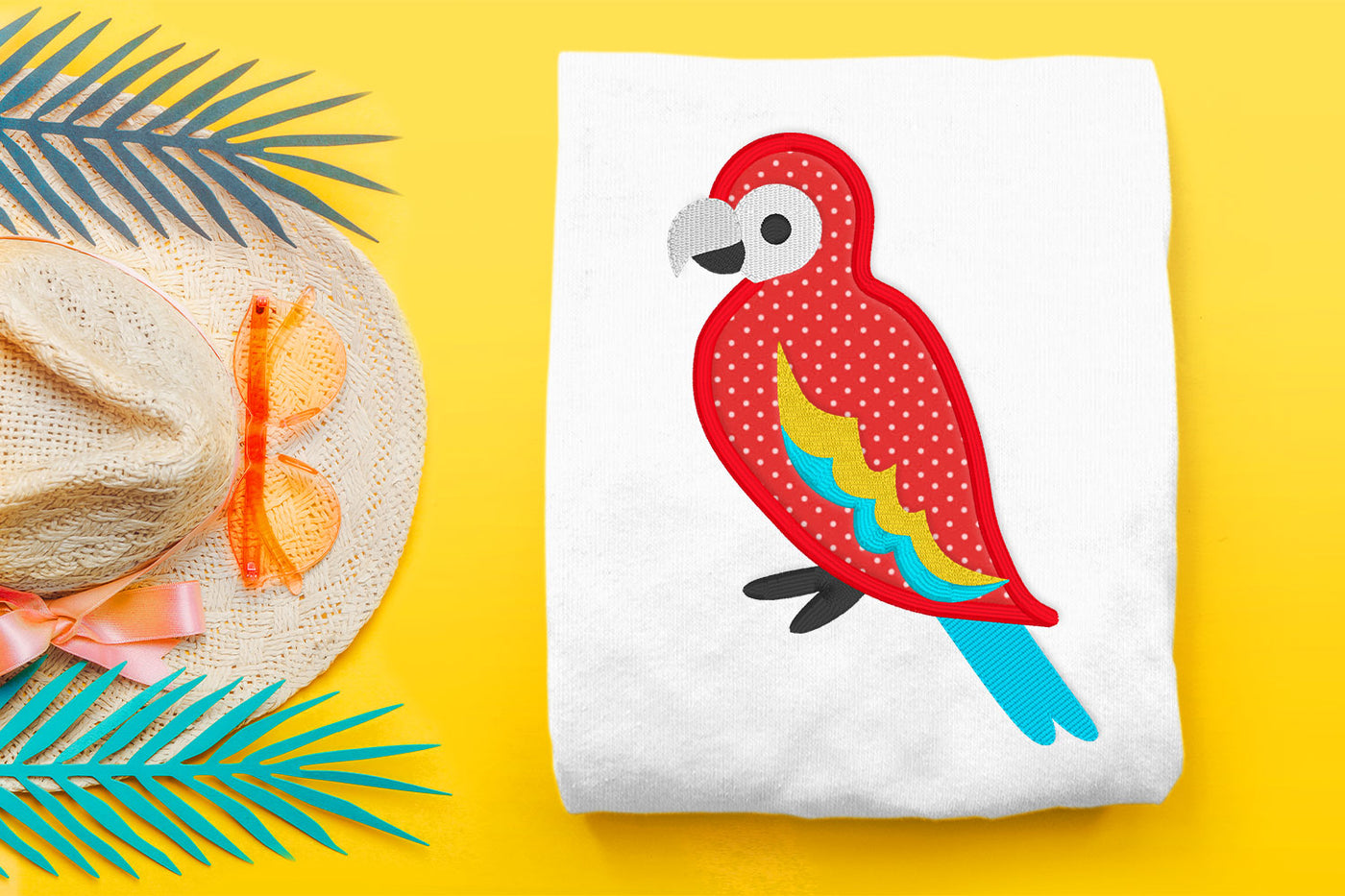 Parrot Applique Embroidery File