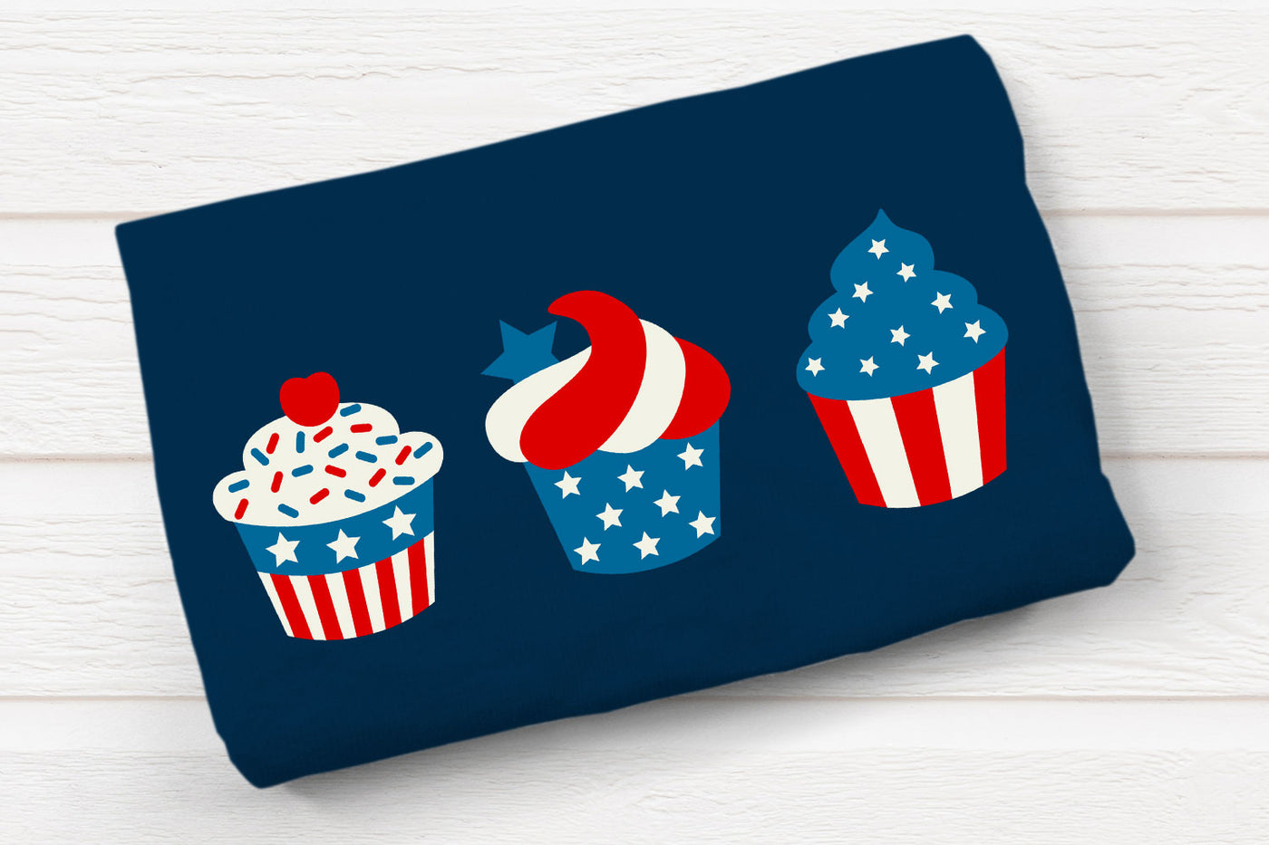 Patriotic Cupcakes SVG Design