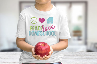 Peace Love Homeschool Embroidery File