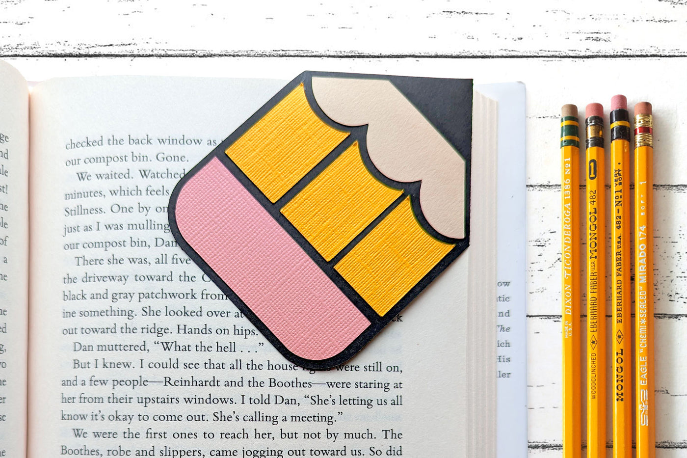 Pencil Papercut Corner Bookmark SVG File