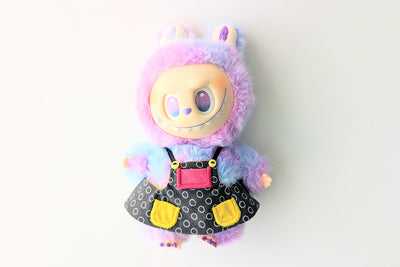 Bib Dress with Pockets for Plush Monster Toy ITH Applique Embroidery